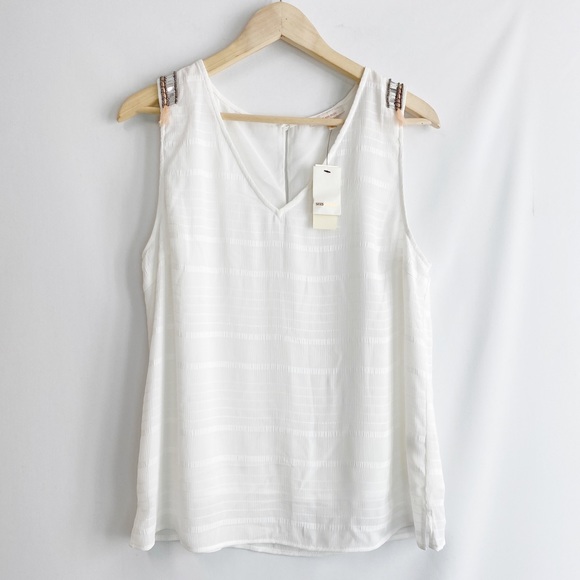 Skies Are Blue- Black Sleeveless Blouse Medium Available